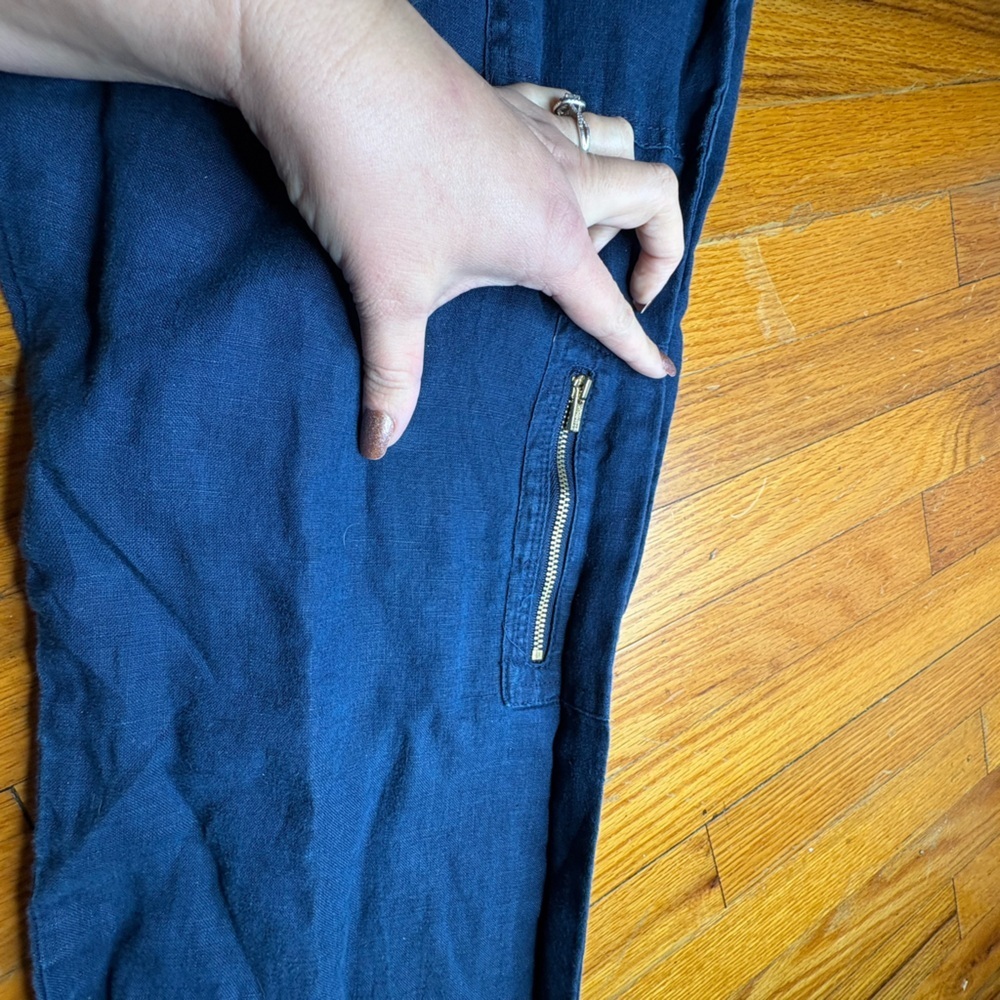 💙 Company Ellen Tracy 100% Linen Pull-On Pants – Size S (Admiral Blue)💙 - Picture 7 of 9